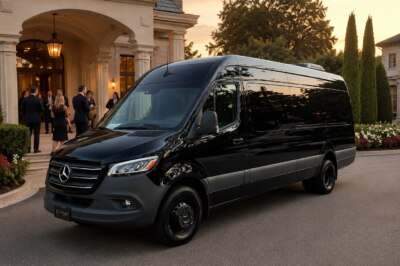 Black Mercedes Sprinter Party Bus (12 Comfort / 12 Max)