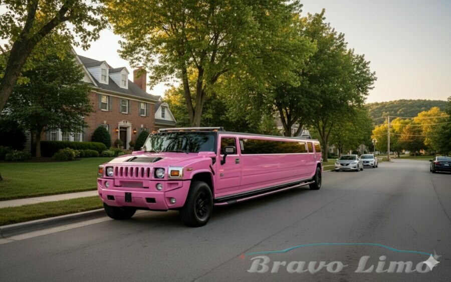 Pink Hummer H2 Limo (16–18 Comfort / 18–20 Max)