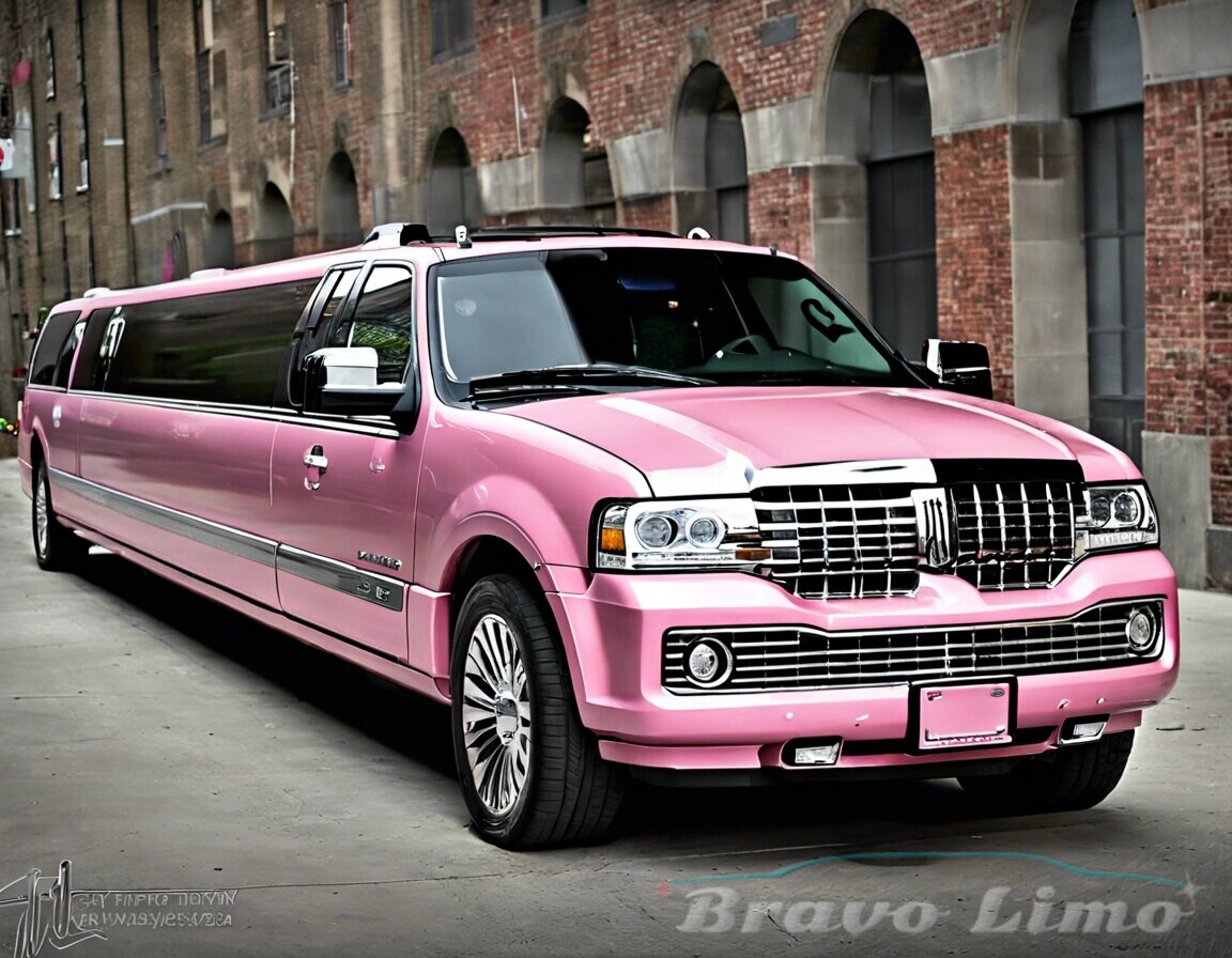Stylish Pink Lincoln Navigator Limousine!