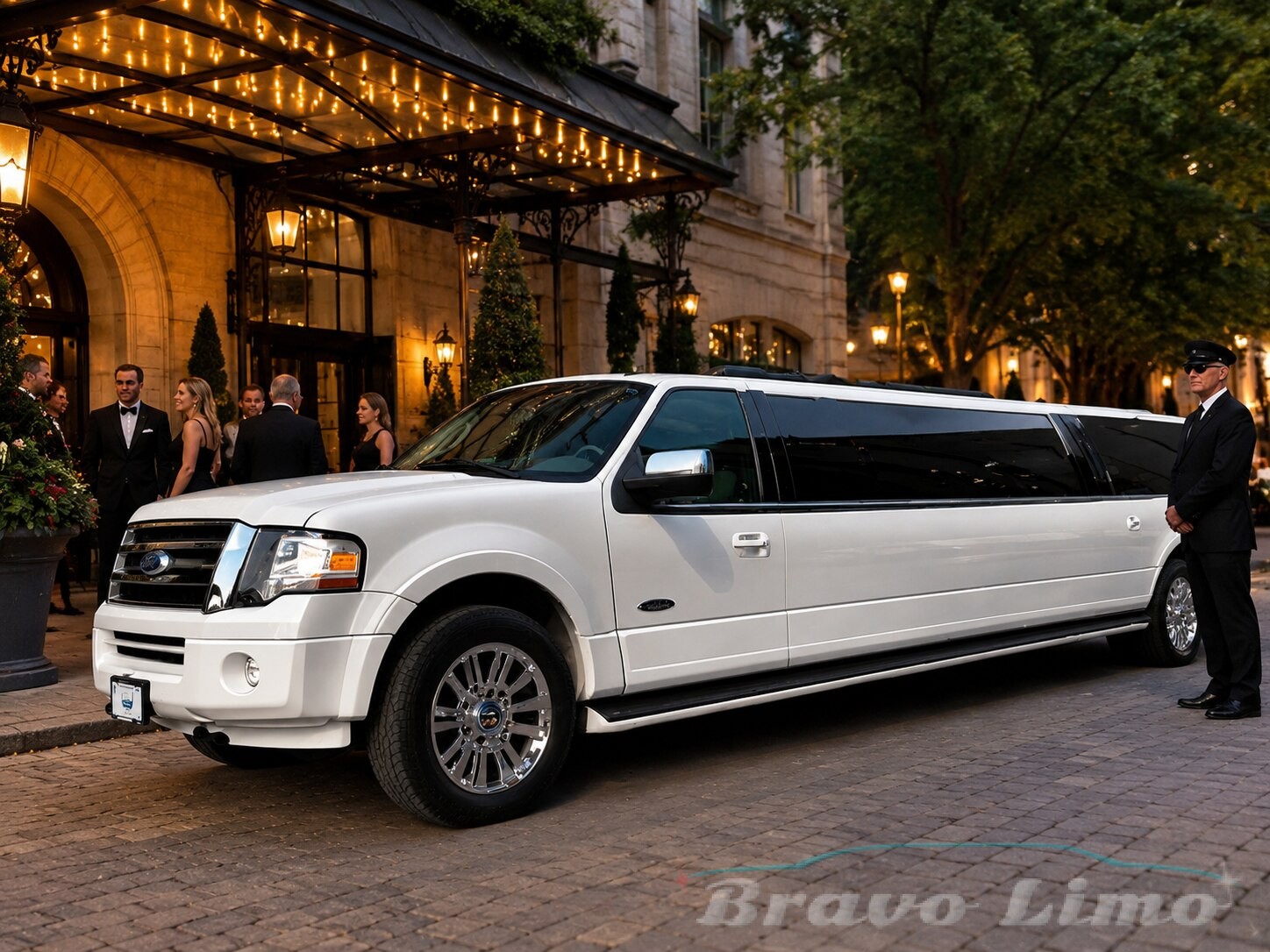 White Ford Expedition Limo (14 Comfort / 16 Max)