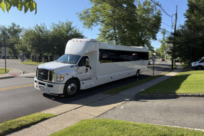 Luxury Transformer Party Bus &ndash; White (36 Comfort / 40 Max)