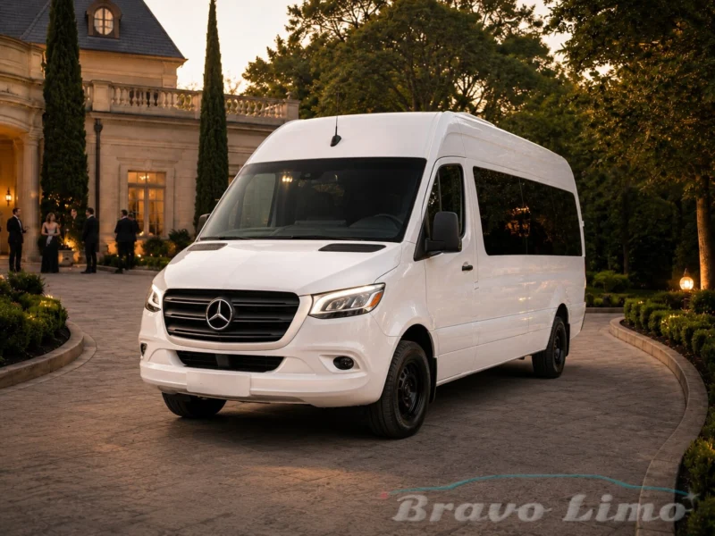 White Mercedes Sprinter (12 Comfort / 12 Max)
