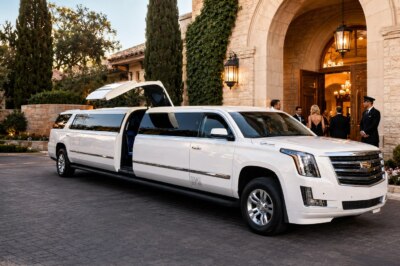 Cadillac Escalade Jet Door Limousine &ndash; White (18 Comfort / 20&ndash;24 Max)