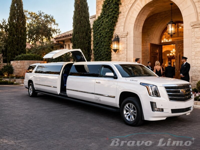 Cadillac Escalade Jet Door Limousine &ndash; White (18 Comfort / 20&ndash;24 Max)
