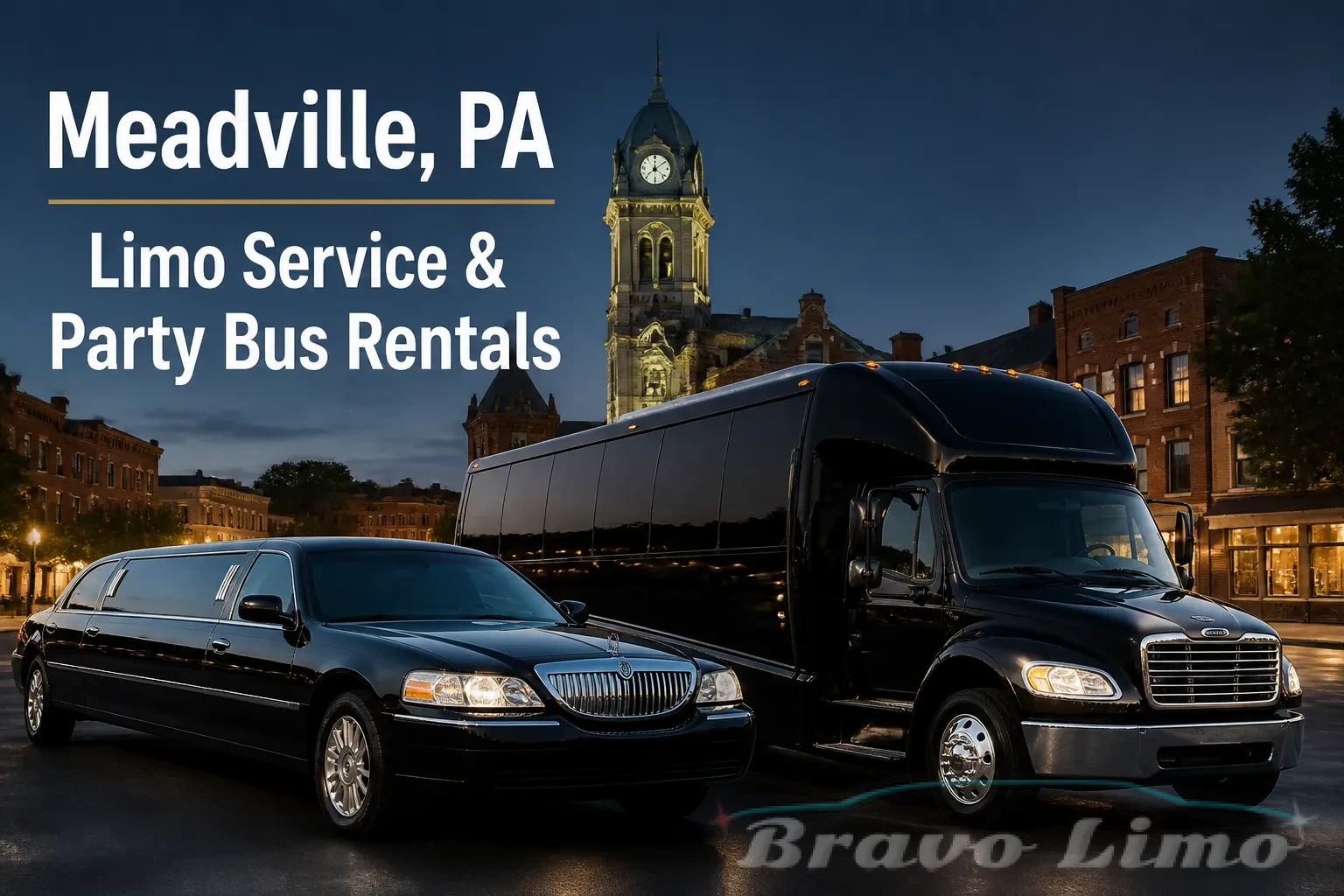 Meadville, PA Limo Service & Party Bus Rentals