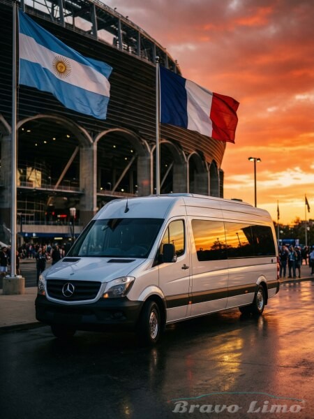 Argentina France Flags Soccer Van Stadium